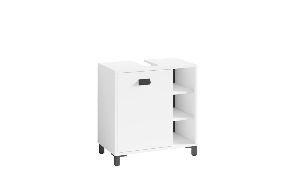 Wohnli Möbelsuche - Waschbeckenunterschrank mit 1 Tür und 3 Fächern / Breite 60 cm