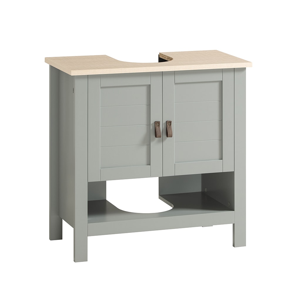 Wohnli Möbelsuche - Waschbeckenunterschrank mit 2 Türen MDF Hellgrau