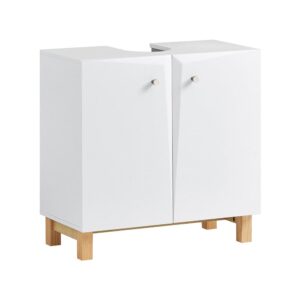 wohnli-moebel-suche-Waschbeckenunterschrank-mit-2-Tueren-MDF-Weiss Wohnli Möbelsuche - Waschbeckenunterschrank mit 2 Türen MDF Weiß