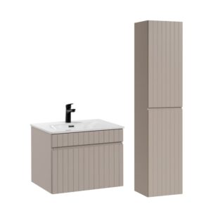 wohnli-moebel-suche-Waschtisch-und-Haengesaeule-1-Schublade-Kaschmir-60cm Wohnli Möbelsuche - Waschtisch und Hängesäule 1 Schublade