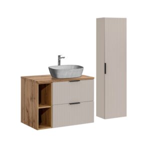 Wohnli Möbelsuche - Waschtisch und Hängesäule 2 Schubladen