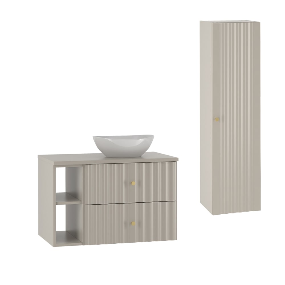 Wohnli Möbelsuche - Waschtisch und Hängesäule 2 Schubladen