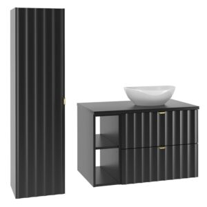 Wohnli Möbelsuche - Waschtisch und Hängesäule 2 Schubladen