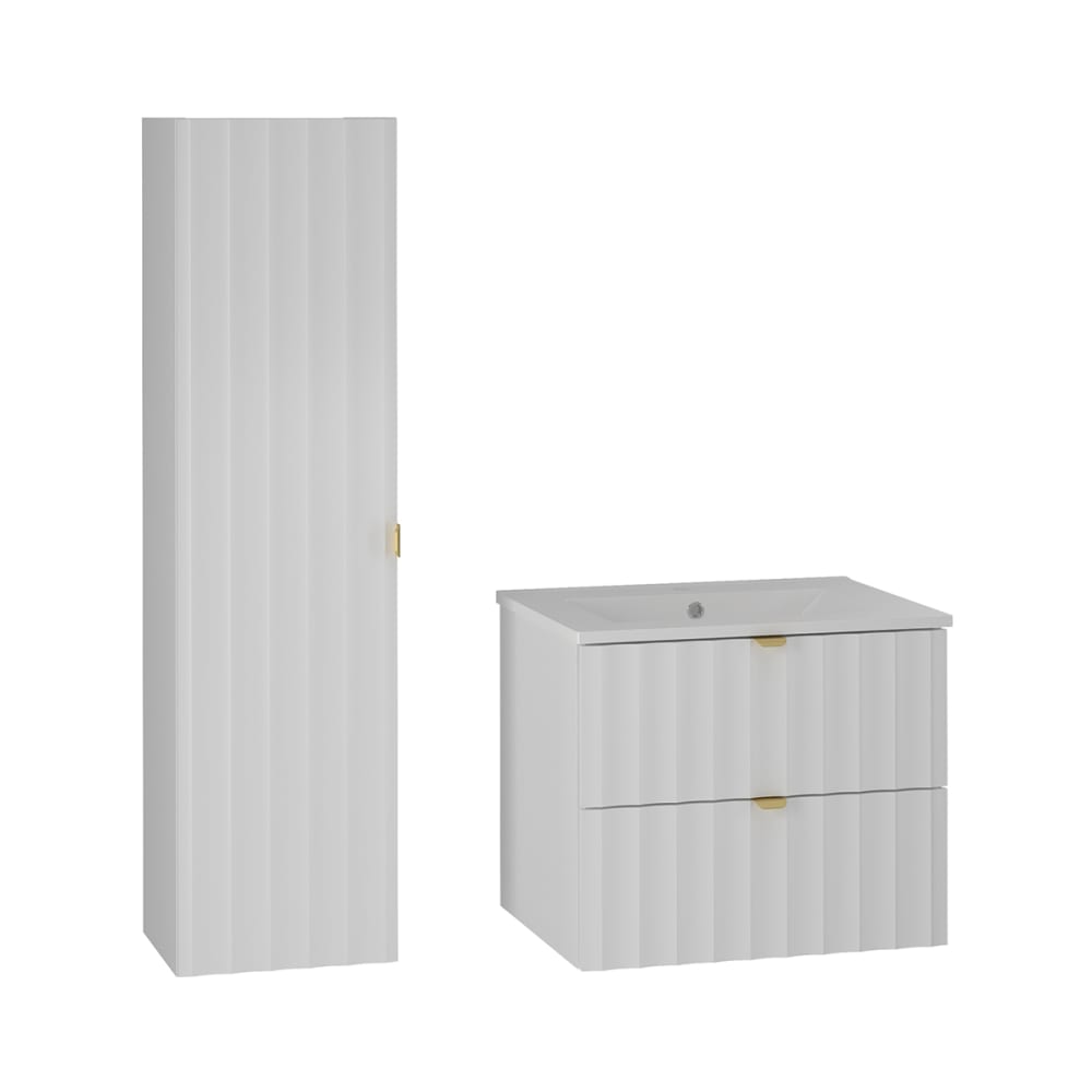 Wohnli Möbelsuche - Waschtisch und Hängesäule 2 Schubladen