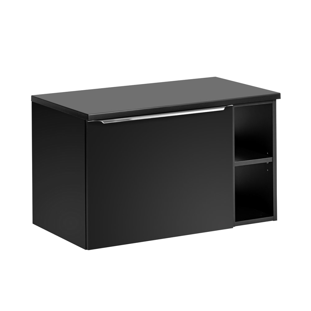 wohnli-moebel-suche-Waschtischunterschrank-1-Schublade-Schwarz-80cm Wohnli Möbelsuche - Waschtischunterschrank 1 Schublade