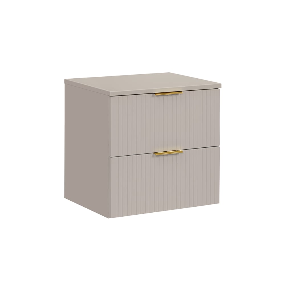 wohnli-moebel-suche-Waschtischunterschrank-2-Schubladen-Beige-60cm Wohnli Möbelsuche - Waschtischunterschrank 2 Schubladen