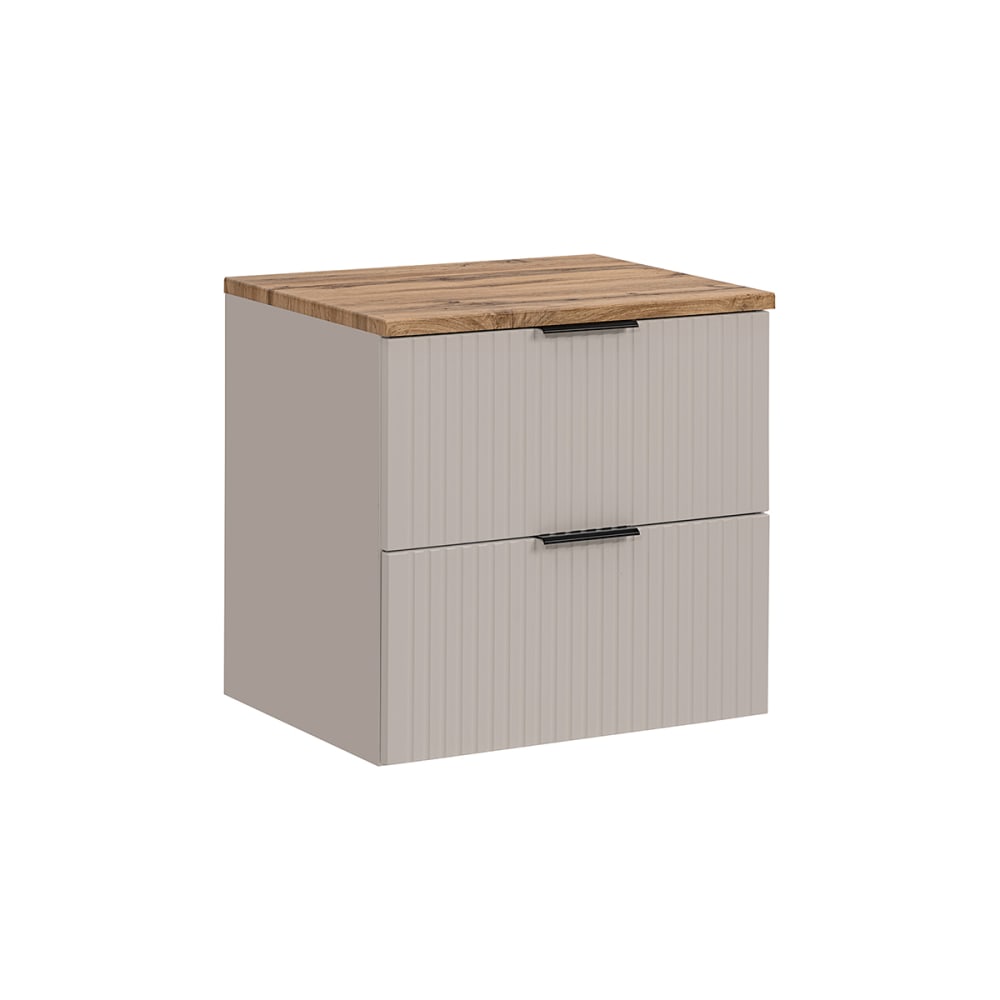 wohnli-moebel-suche-Waschtischunterschrank-2-Schubladen-Beige-60cm Wohnli Möbelsuche - Waschtischunterschrank 2 Schubladen