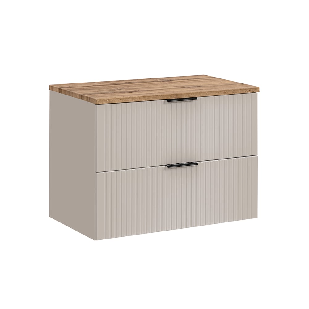 wohnli-moebel-suche-Waschtischunterschrank-2-Schubladen-Beige-80cm Wohnli Möbelsuche - Waschtischunterschrank 2 Schubladen