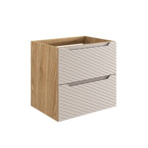 wohnli-moebel-suche-Waschtischunterschrank-2-Schubladen-Beige-und-Holzoptik-60cm Wohnli Möbelsuche - Waschtischunterschrank 2 Schubladen