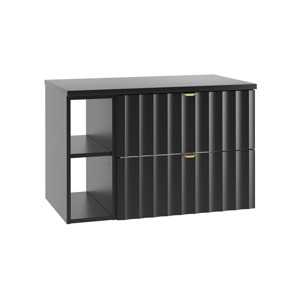 wohnli-moebel-suche-Waschtischunterschrank-2-Schubladen-Schwarz-80.6cm Wohnli Möbelsuche - Waschtischunterschrank 2 Schubladen