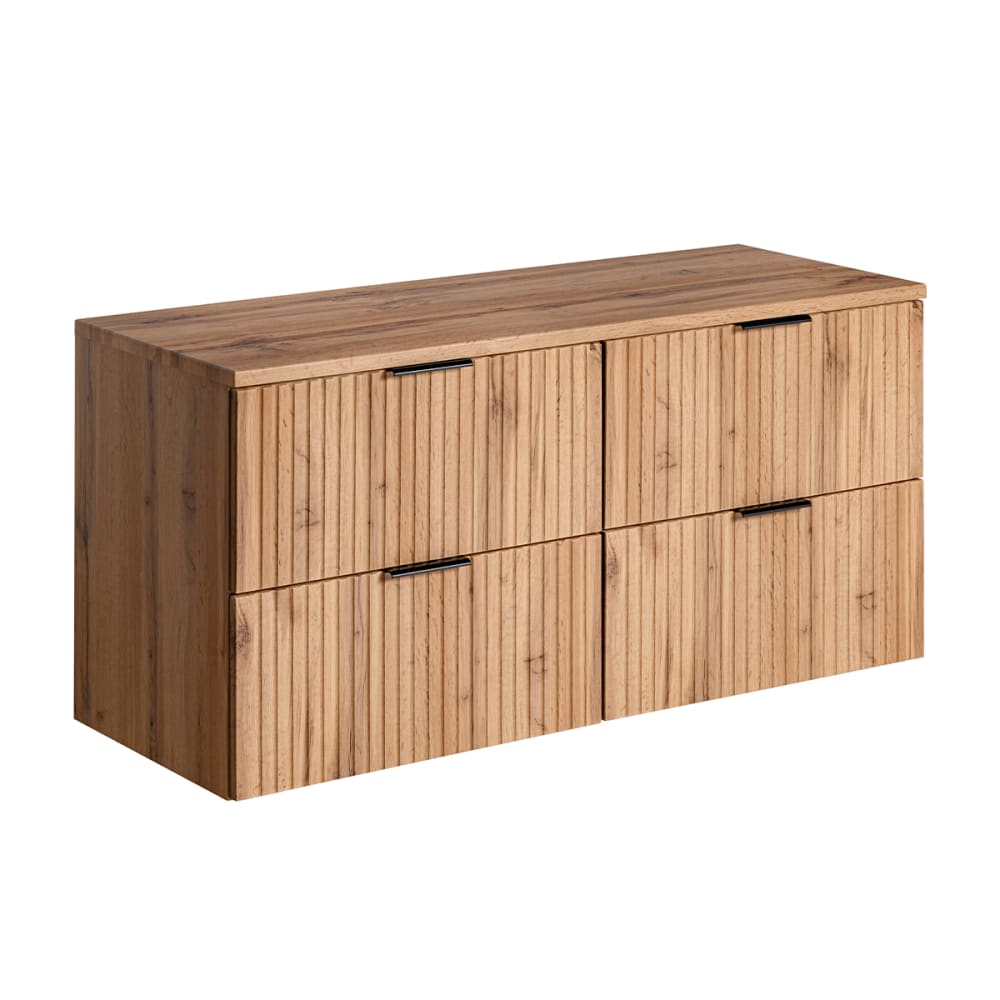 wohnli-moebel-suche-Waschtischunterschrank-4-Schubladen-Eichenoptik-120cm Wohnli Möbelsuche - Waschtischunterschrank 4 Schubladen