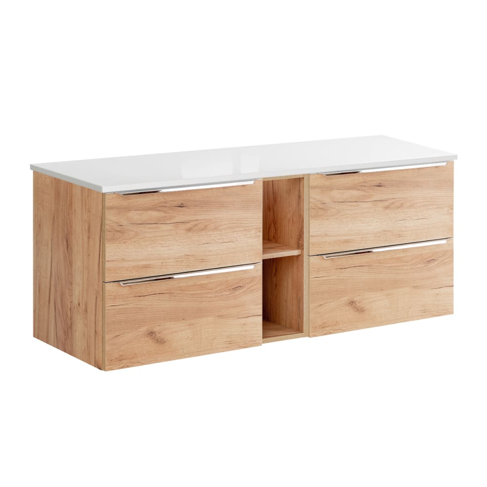 wohnli-moebel-suche-Waschtischunterschrank-4-Schubladen-Holzoptik-140cm Wohnli Möbelsuche - Waschtischunterschrank 4 Schubladen