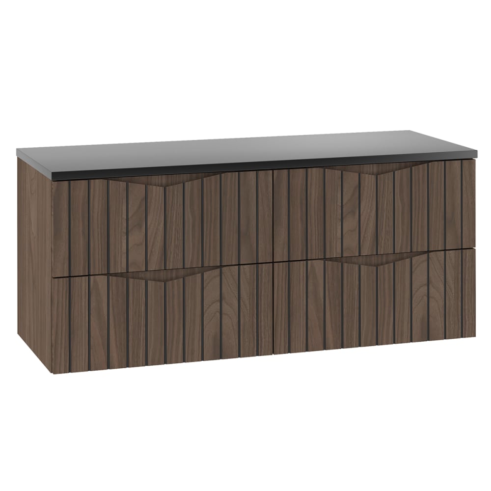wohnli-moebel-suche-Waschtischunterschrank-4-Schubladen-Holzoptik-und-Schwarz-120cm Wohnli Möbelsuche - Waschtischunterschrank 4 Schubladen