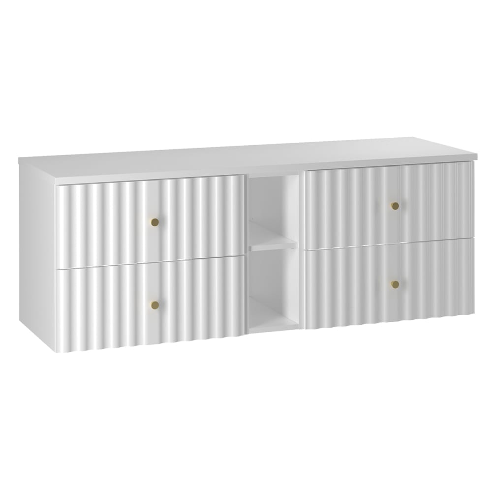wohnli-moebel-suche-Waschtischunterschrank-4-Schubladen-Weiss-140cm Wohnli Möbelsuche - Waschtischunterschrank 4 Schubladen