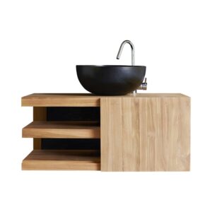 Wohnli Möbelsuche - Waschtischunterschrank aus massivem Teakholz 90 cm