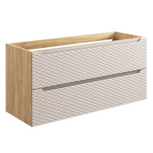 wohnli-moebel-suche-Waschtischunterschrank-mit-2-Schubladen-Beige-und-Holzoptik-120cm Wohnli Möbelsuche - Waschtischunterschrank mit 2 Schubladen