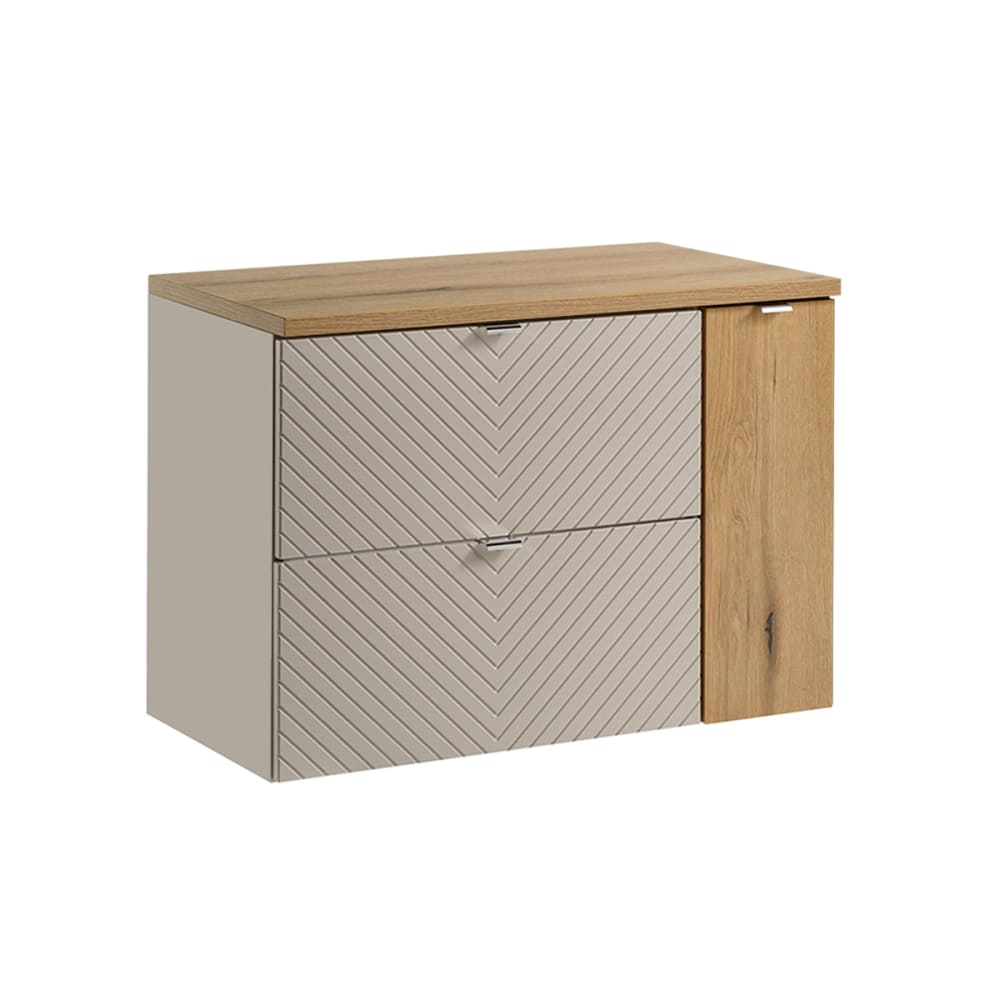 wohnli-moebel-suche-Waschtischunterschrank-mit-2-Schubladen-und-1-Tuer-Kaschmir-80cm Wohnli Möbelsuche - Waschtischunterschrank mit 2 Schubladen und 1 Tür