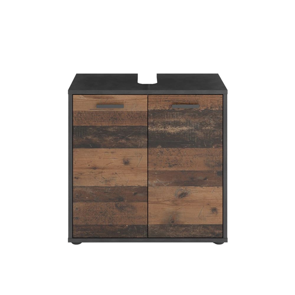wohnli-moebel-suche-Waschtischunterschrank-mit-2-Tueren-Dekor-Vintage-Eiche Wohnli Möbelsuche - Waschtischunterschrank mit 2 Türen - Dekor Vintage Eiche