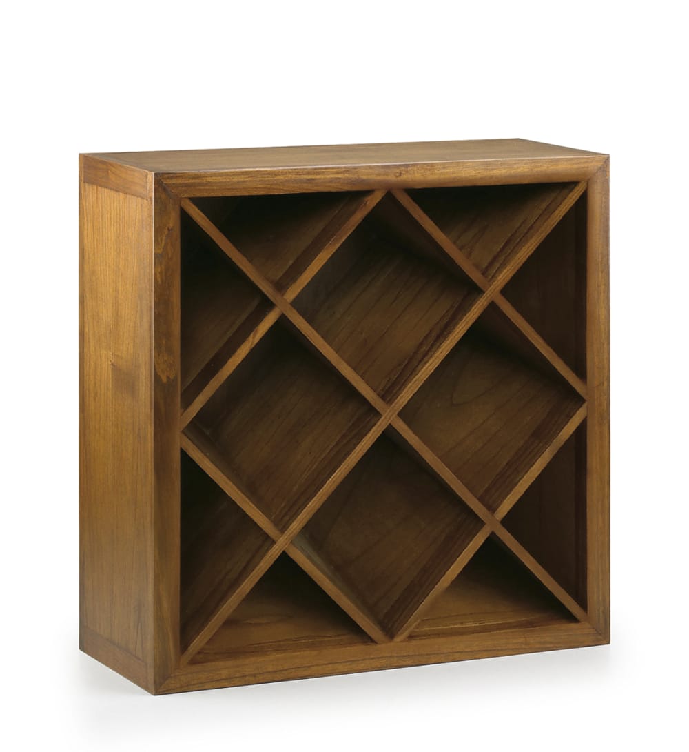 wohnli-moebel-suche-Weinregal-mit-12-Faechern-aus-Holz-L-90-cm-braun Wohnli Möbelsuche - Weinregal mit 12 Fächern aus Holz