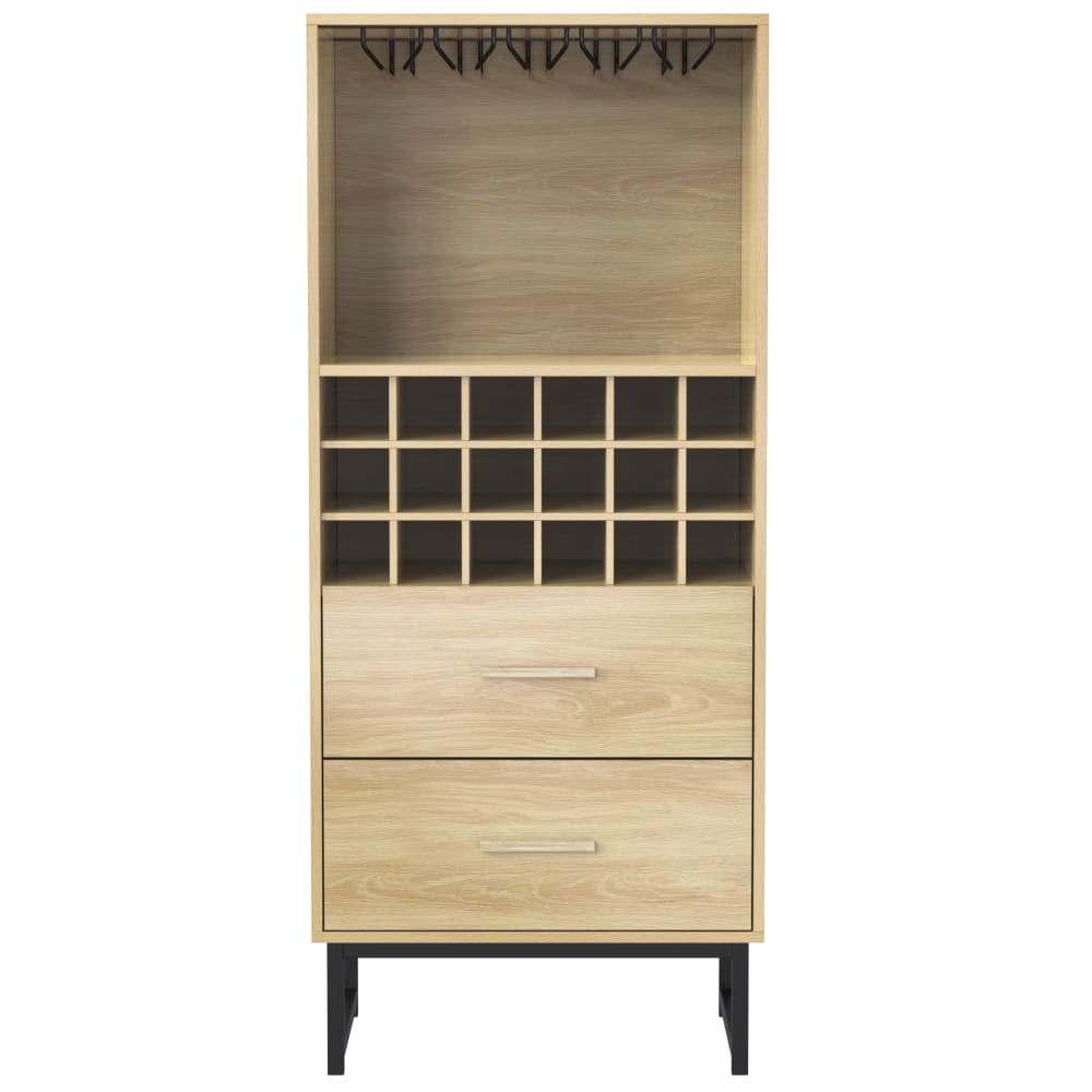 wohnli-moebel-suche-Weinschrank-mit-18-Faechern-Holzfarbe Wohnli Möbelsuche - Weinschrank mit 18 Fächern