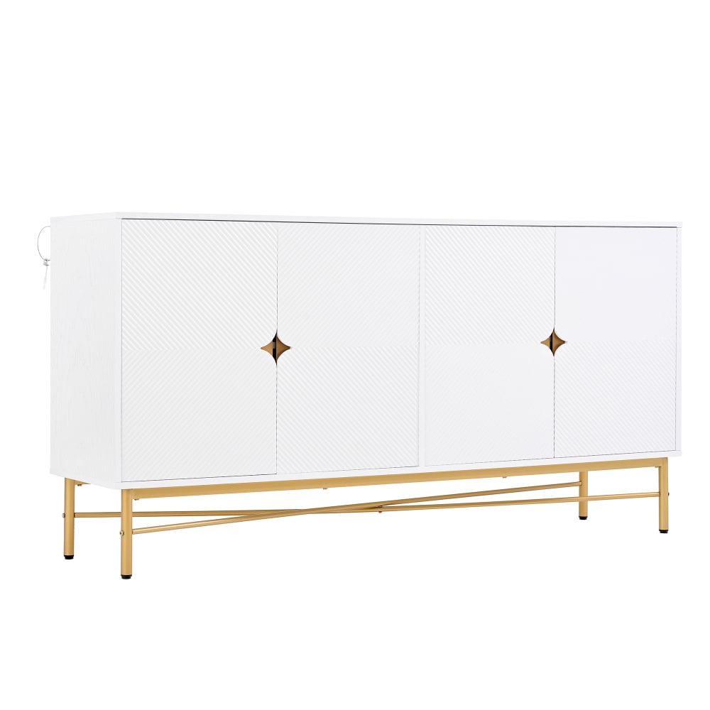 wohnli-moebel-suche-Weisse-Konsole-mit-goldenem-Design-und-Stauraum Wohnli Möbelsuche - Weiße Konsole mit goldenem Design und Stauraum