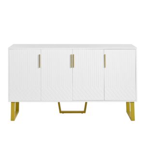 Wohnli Möbelsuche - Weißer Badezimmerschrank mit goldenen Beinen