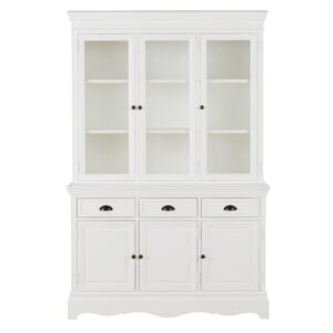 Wohnli Möbelsuche - Weißer Vitrinenschrank mit 3 Türen