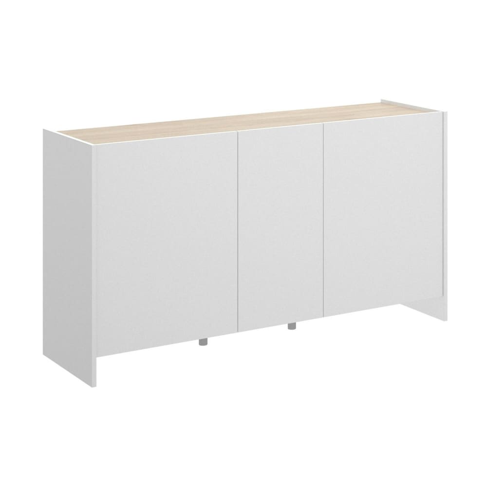 wohnli-moebel-suche-Weisses-Sideboard-in-Holzoptik-Eiche-138x42h76-cm Wohnli Möbelsuche - Weißes Sideboard in Holzoptik