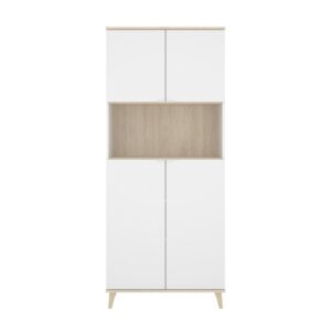 wohnli-moebel-suche-Weisses-Sideboard-in-Holzoptik-Eiche-80x40h191-cm Wohnli Möbelsuche - Weißes Sideboard in Holzoptik