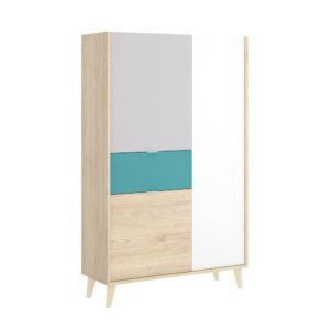 wohnli-moebel-suche-Weisses-Sideboard-in-Holzoptik-Eiche-81x43h137-cm Wohnli Möbelsuche - Weißes Sideboard in Holzoptik