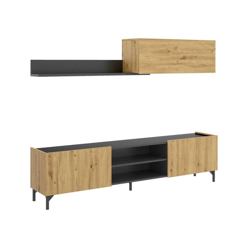 wohnli-moebel-suche-Wohnzimmermoebel-Holzeffekt-geknotete-eiche-anthrazit-200x35-cm Wohnli Möbelsuche - Wohnzimmermöbel Holzeffekt geknotete eiche