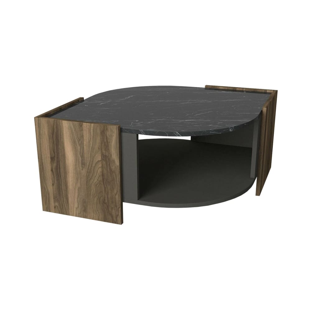 wohnli-moebel-suche-Wohnzimmertisch-Holzeffekt-walnuss-schwarz-75x75-h40-cm Wohnli Möbelsuche - Wohnzimmertisch Holzeffekt walnuss
