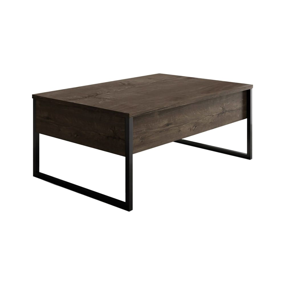 wohnli-moebel-suche-Wohnzimmertisch-Holzeffekt-walnuss-schwarz-90x60-cm Wohnli Möbelsuche - Wohnzimmertisch Holzeffekt walnuss