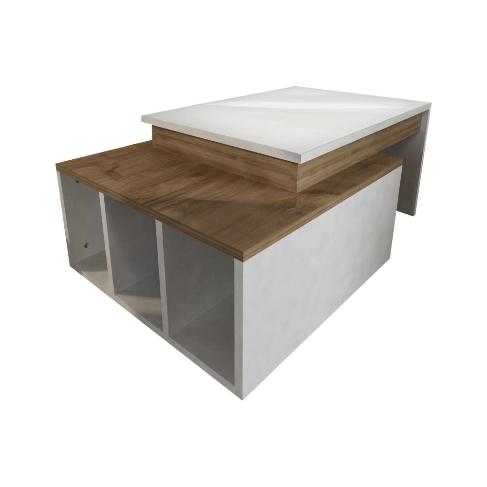 wohnli-moebel-suche-Wohnzimmertisch-Holzeffekt-weiss-walnuss-90x60-h37-cm Wohnli Möbelsuche - Wohnzimmertisch Holzeffekt weiß