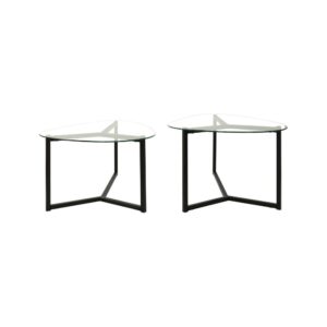 Wohnli Möbelsuche - Wohnzimmertisch im Glas schwarz 82x58 h40 cm