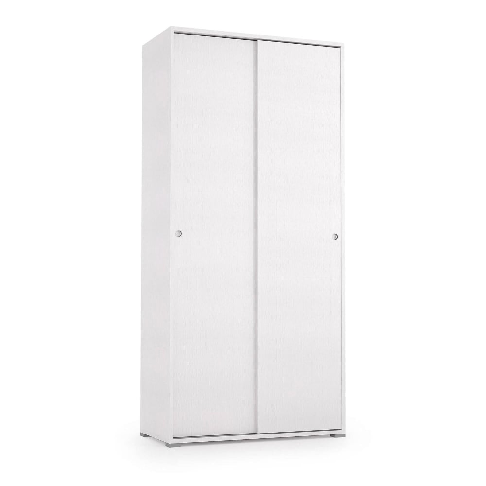 wohnli-moebel-suche-Zweitueriger-Kleiderschrank-mit-weissem-Holzeffekt-90-x-45-x-195-cm Wohnli Möbelsuche - Zweitüriger Kleiderschrank mit weißem Holzeffekt