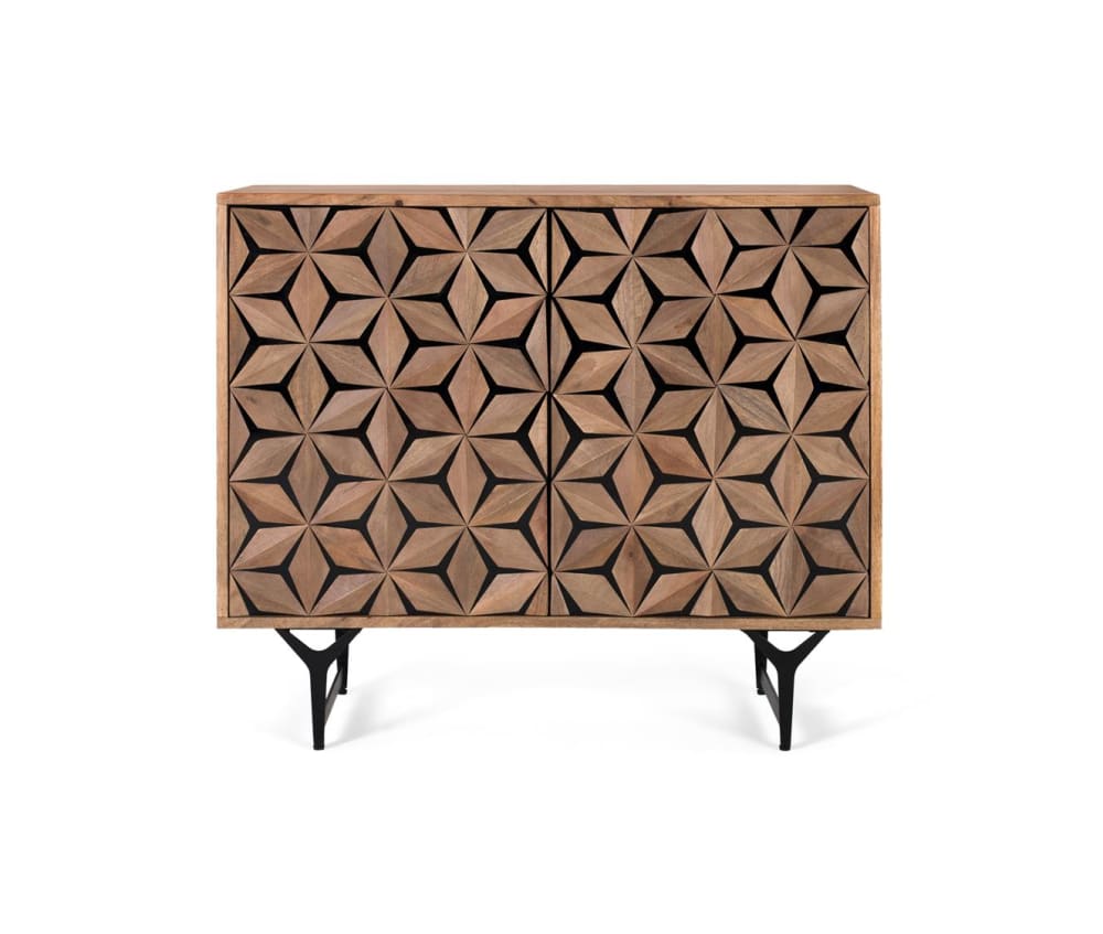 wohnli-moebel-suche-Zweitueriges-Sideboard-handgeschnitzt-aus-Mango Wohnli Möbelsuche - Zweitüriges Sideboard handgeschnitzt aus Mango